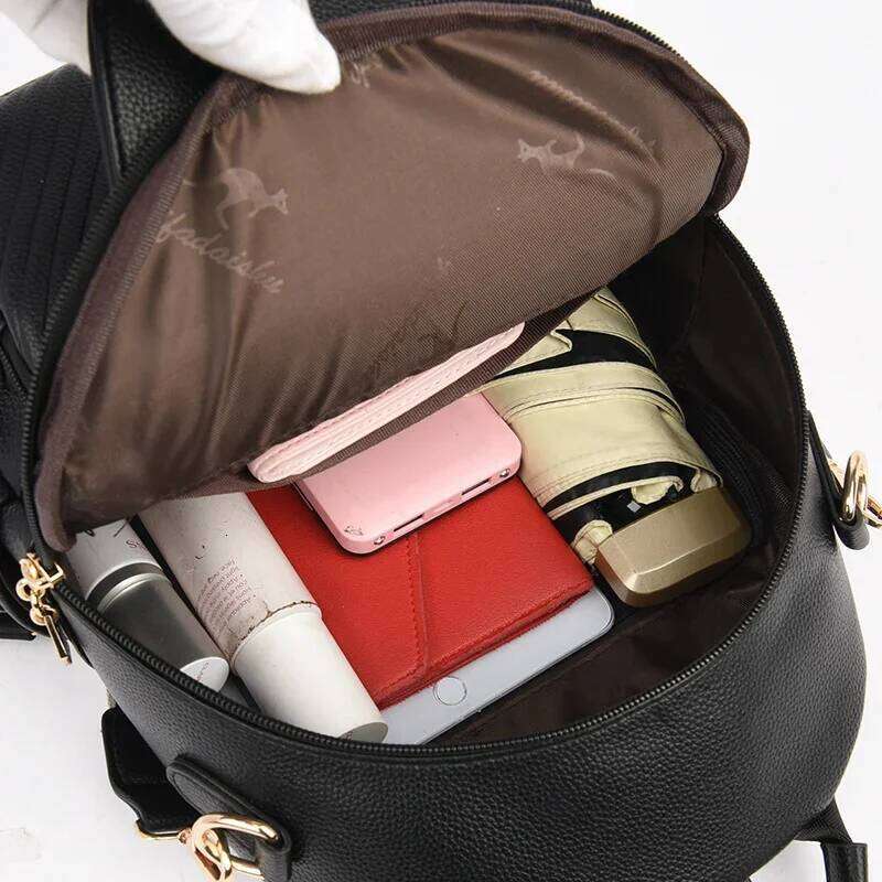 2024 New Fashionable Women's Backpack High Quality Soft Leather Women Shoulder Bag Famous Luxury Brand Female Handbag Sac A Main Z260202