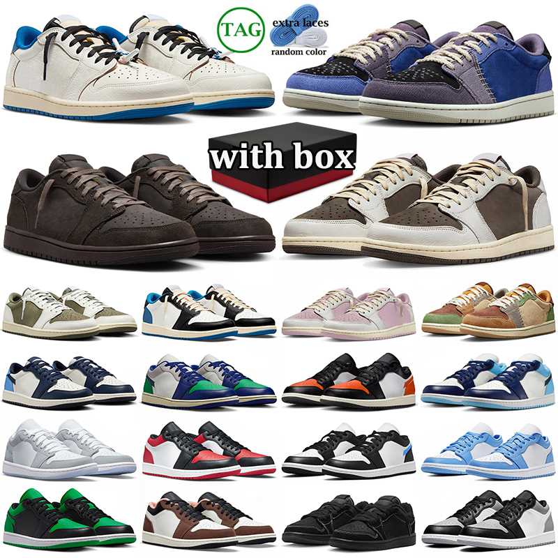 free shipping with box basketball shoes men women low designer 1s sneakers mocha olive black phantom mens womens 1 outdoor sports trainers