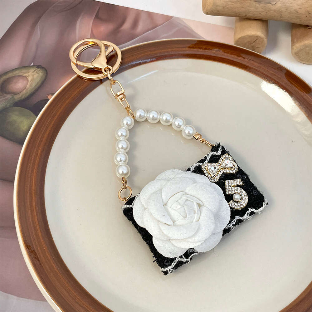 New Fashion Camellia Handbag Model Autumn Winter Bag Pendant Keychain Small Gift