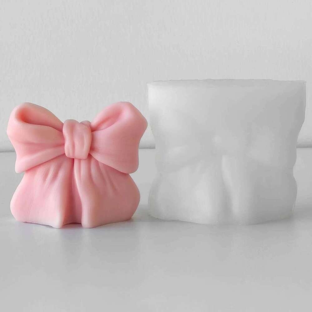 Bowknot Silicone Mold DIY Candle Wax Crystal Epoxy Plaster Craft Home Decor Gift Wedding Favors Decorations S260204