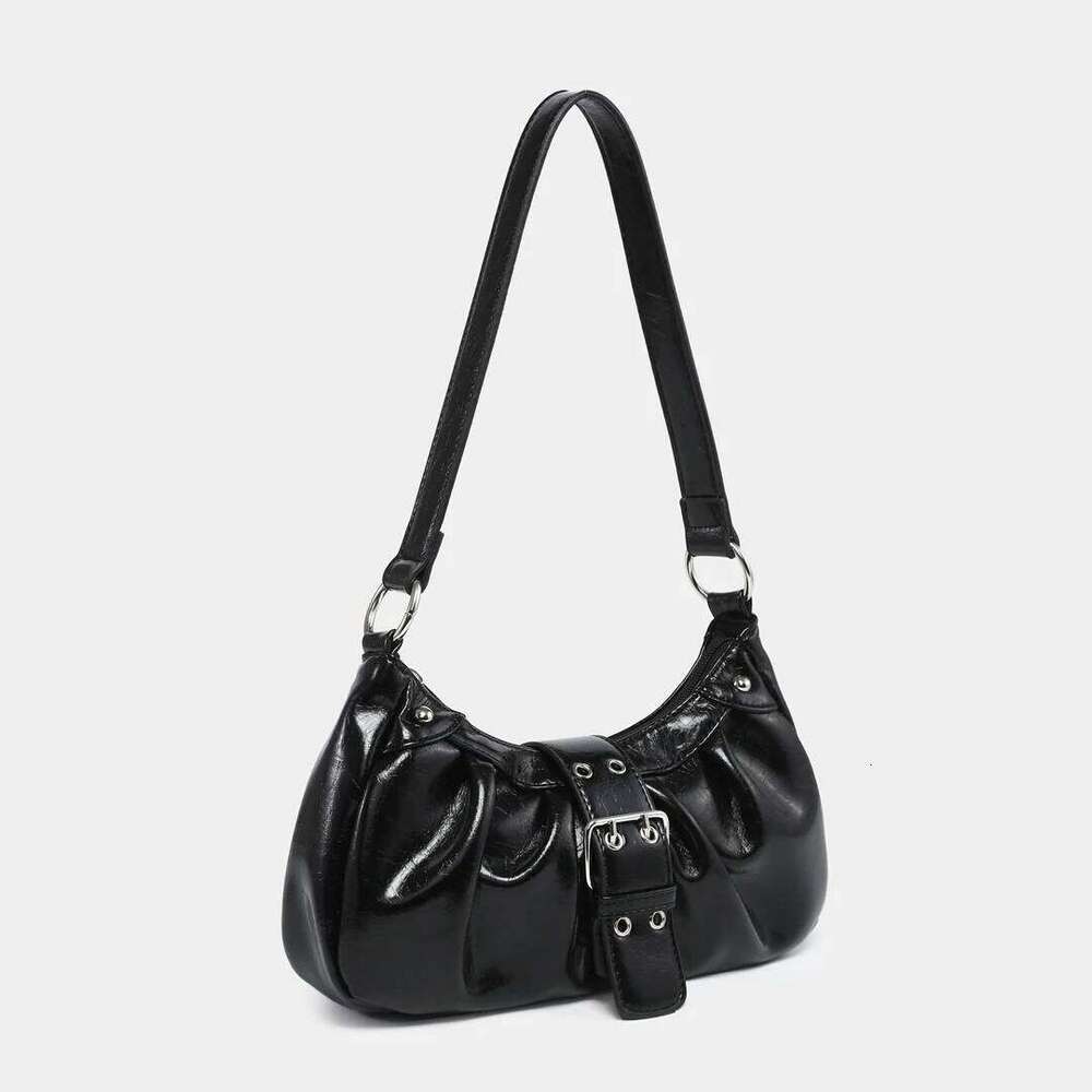 2025 New Underarm Meilad Spicy Girl Y2K Handheld Small Retro Waste Earth Style Vintage Leather Shoulder Bag C260204