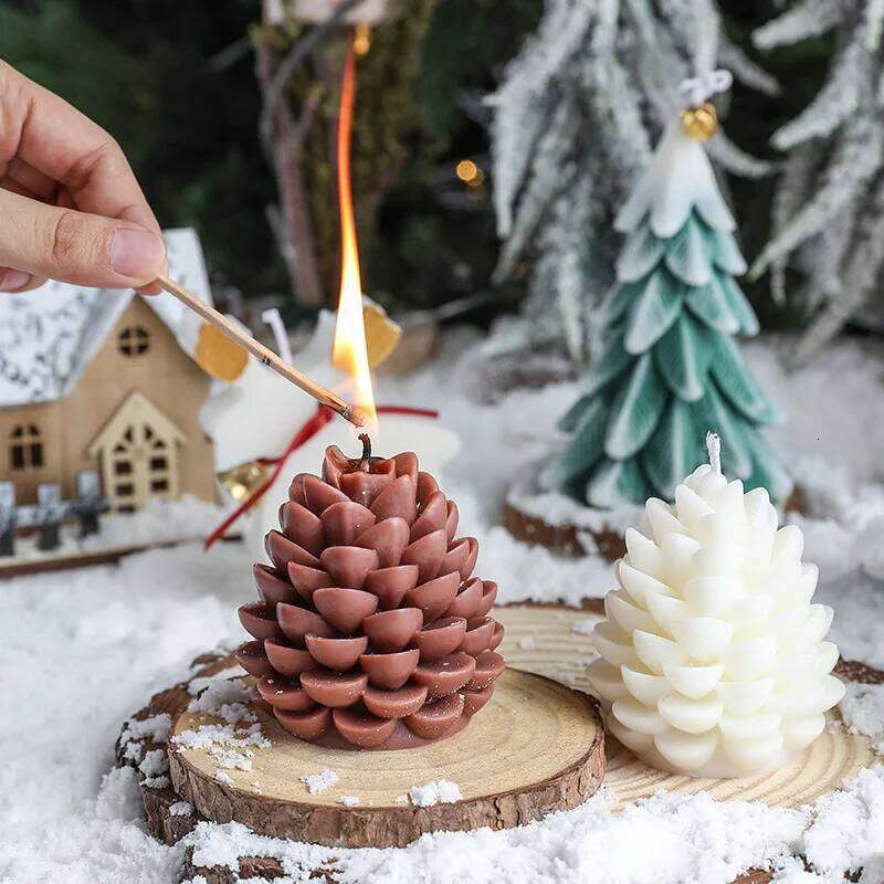 Handmade Scented Candles Creative Soy Wax Pine Cone Ornaments Pendants Ins Style Decoration Christmas Gifts S260204 0ae