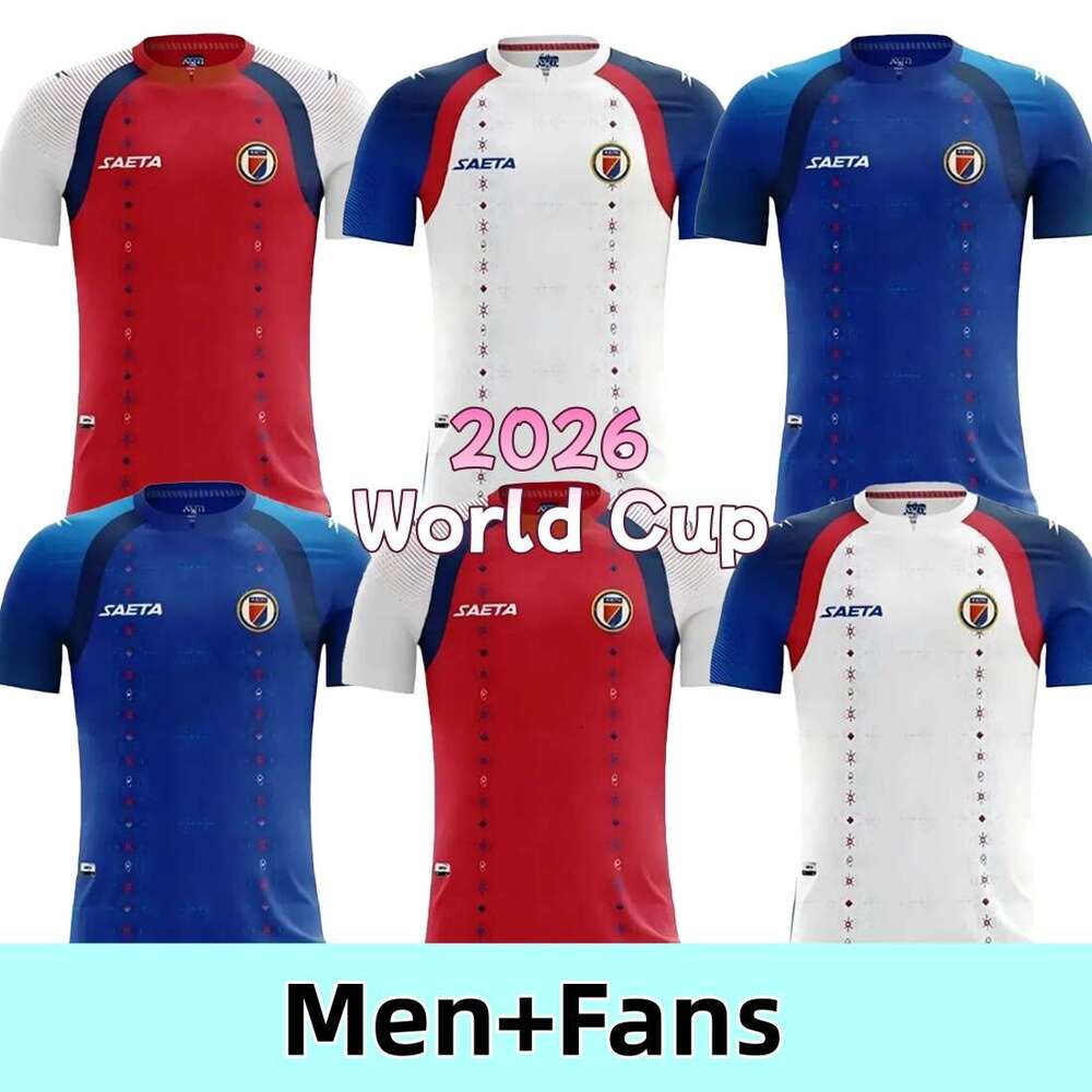 2026 Haiti World Cup soccer jerseys 26 BELLEGARDE PIERROT LOUICIUS NAZON Maillot de Home blue Away white 3rd Men Kids football shirt Kit Fans Uniforms