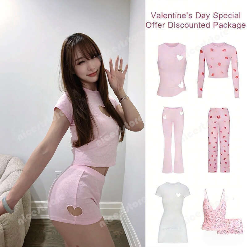 Pink Valentine Limited Skimss Lounge Set Women Shirt Underwear Set Comfortable Home Furnishings Bra Pjs Shirt Set Skimss Women Underwear Long Sleeve Sets