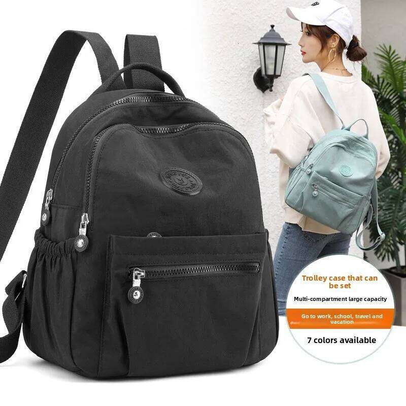Women Stylish Nylon Oxford Backpack Korean Trendy Small Rucksack Versatile Canvas Bookbag Mommy Travel Bag Z260204