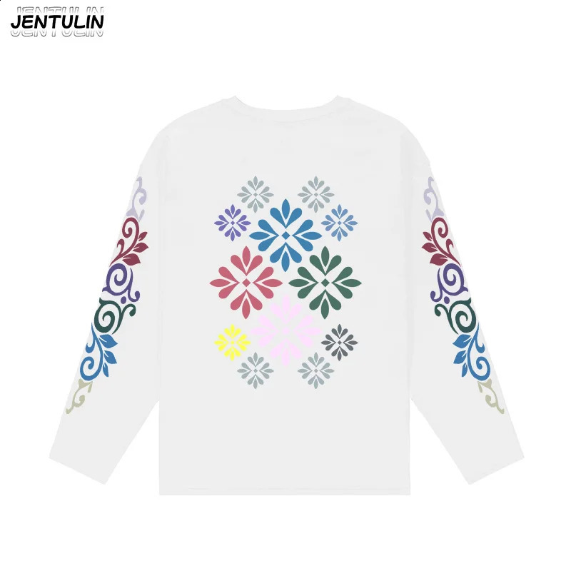 High Quality Mens Korean Style Comfortable Breathable Round Neck Long Sleeved T-shirt Summer Fashion Printed Outdoor Top 260118