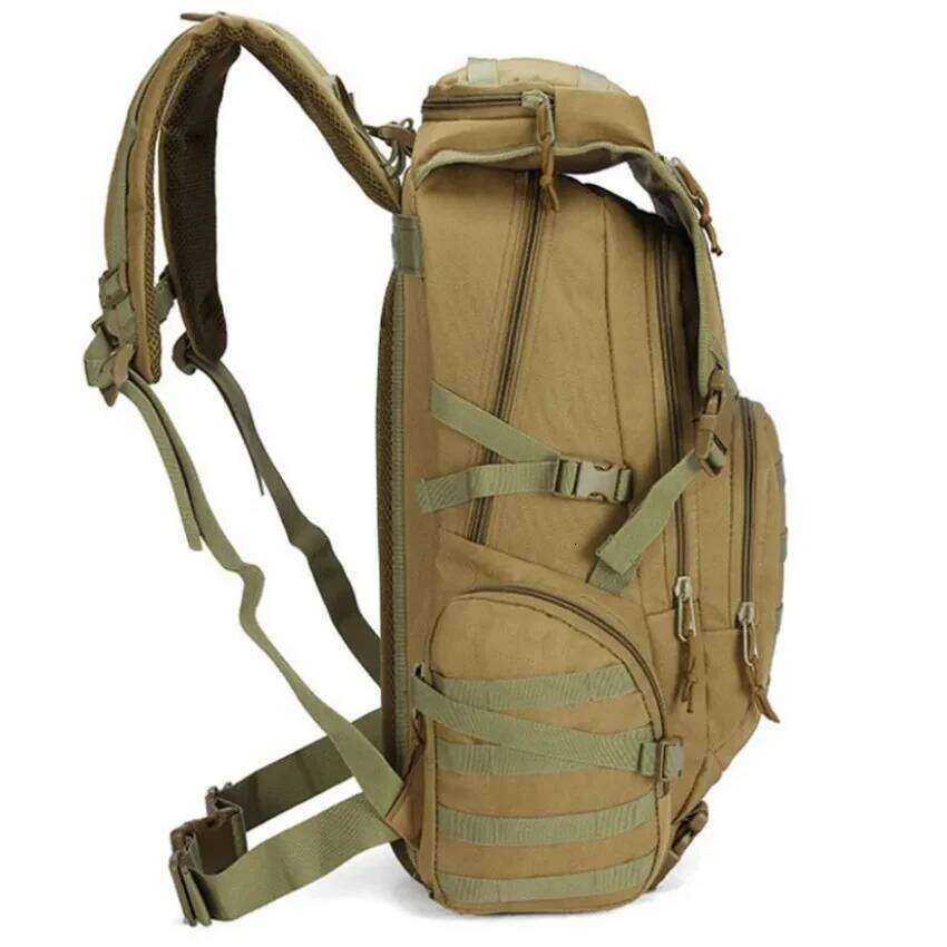 50L Tactical Backpack Outdoor Sport Rucksack 3P Molle Daypack Camping Hunting Climbing Waterproof Fishing Hiking Bags Z260204