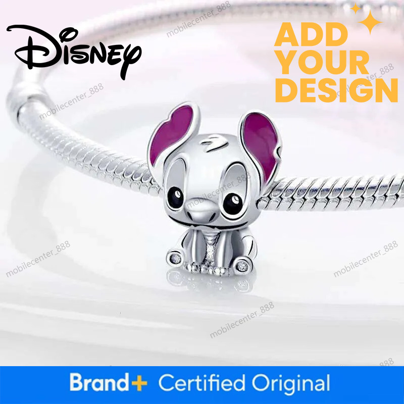 Disney Designer Jewelry New Hot Charms Disney Stitch Necklaces and Bracelets 925 Silver Pendant Beads Original Women Bracelet Bangles DIY luxury Jewel - view 4