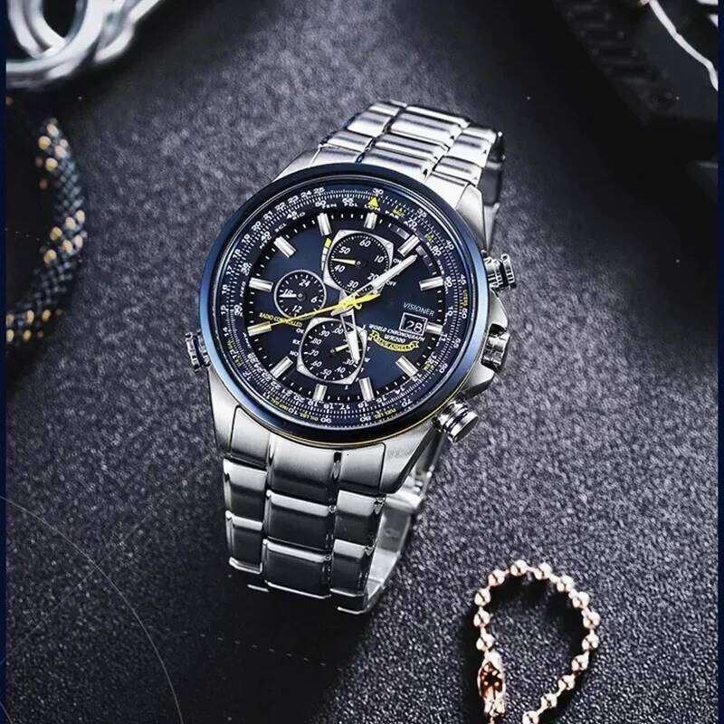 2025 High Quality Men's Quartz Luxury Trend Luminous Multi-Function Chrono Stainless Automatic Watch Christmas Gifts 26Y0204