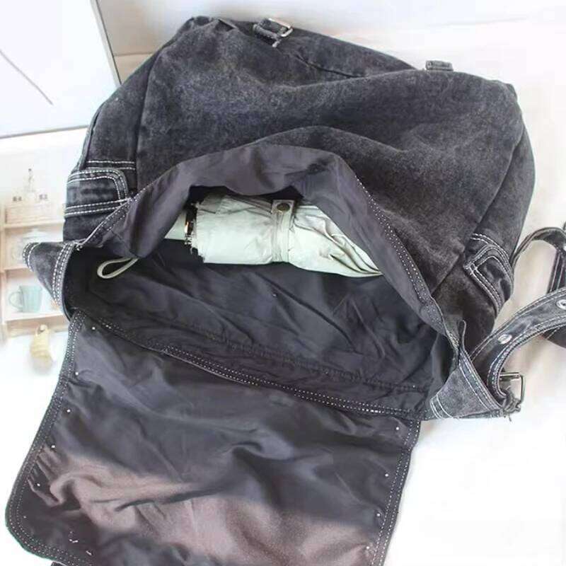 Y2k Aesthetic Trendy Grunge Denim Bag High-capacity Vintage All Match Women's Handbags Korean New Casual Shoulder Crossbody Bags C260204