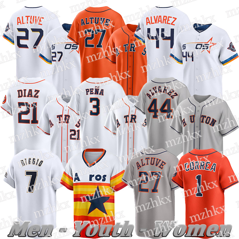 #27 Jose Altuve Astros Jersey Alex Bregman Yordan Alvarezs Kyle Tucker Josh Hader Justin Verlander Jeremy Pena Jake Meyers city Baseball Jerseys custom men youth