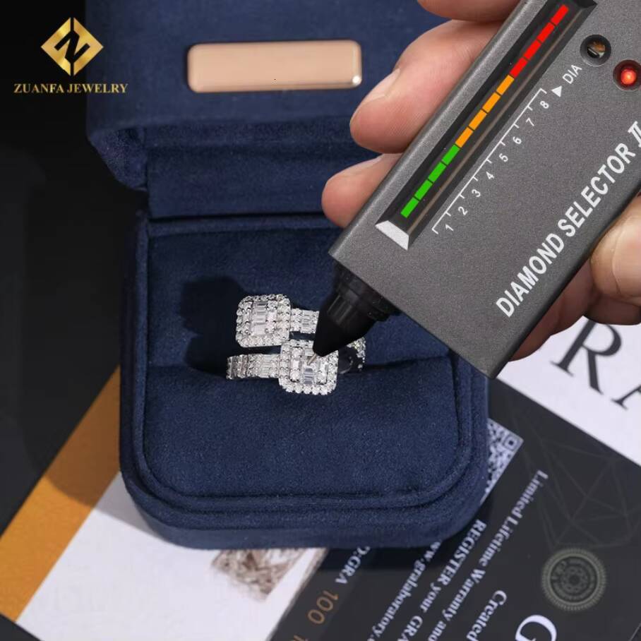 Wholesale Eternity Ring Moissanite Luxury Jewelry Women Men Pass Diamond Tester Iced Out Jewelry Hip Hop Style