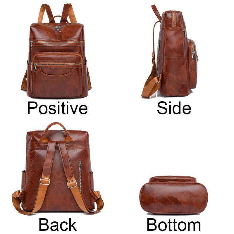 Multifunction Women Soft PU Leather Backpack Large Capacity School Bags for Girls New Fashion Female Bagpack Mochila Z260204
