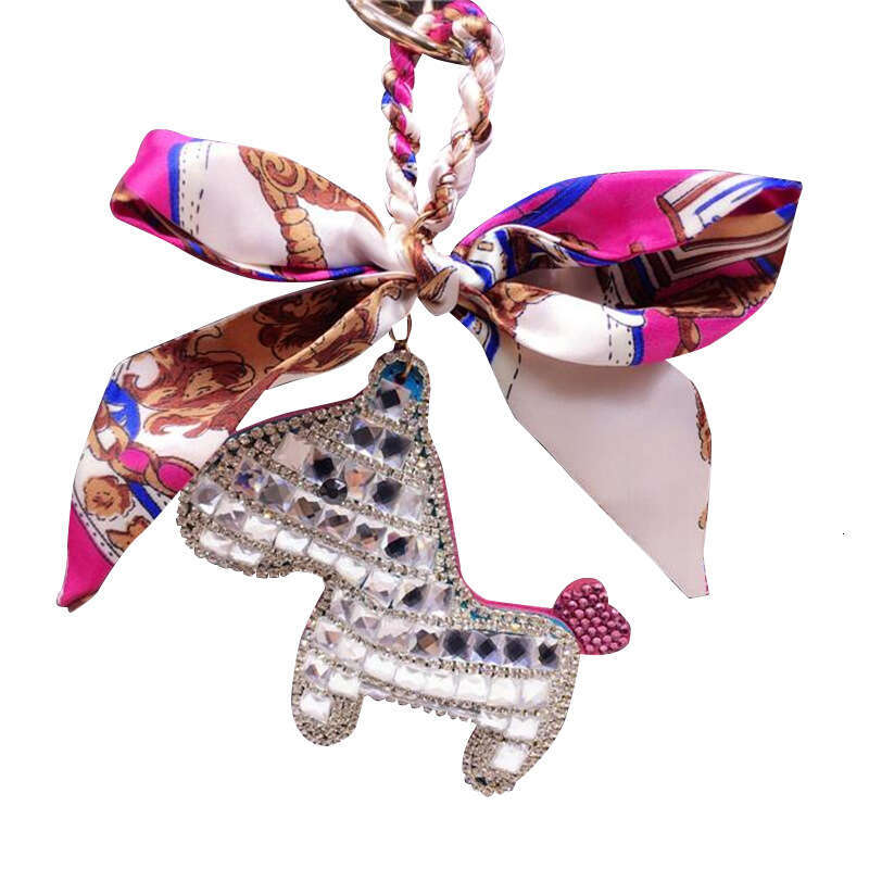 Fashion Rhinestone Pony Pendant Scarf Decoration Women's Bag Keychain Backpack Ornament