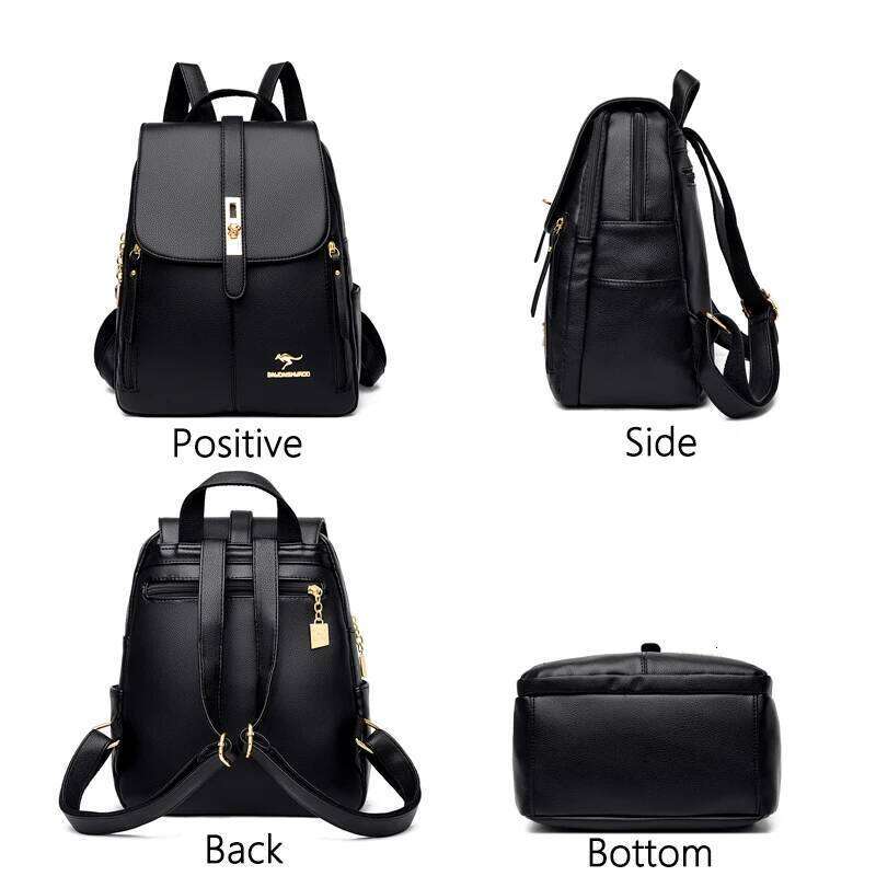 Women Large Capacity Backpack Purses High Quality Leather Female Vintage Bag School Bags Travel Bagpack Ladies Bookbag Rucksack Z260204