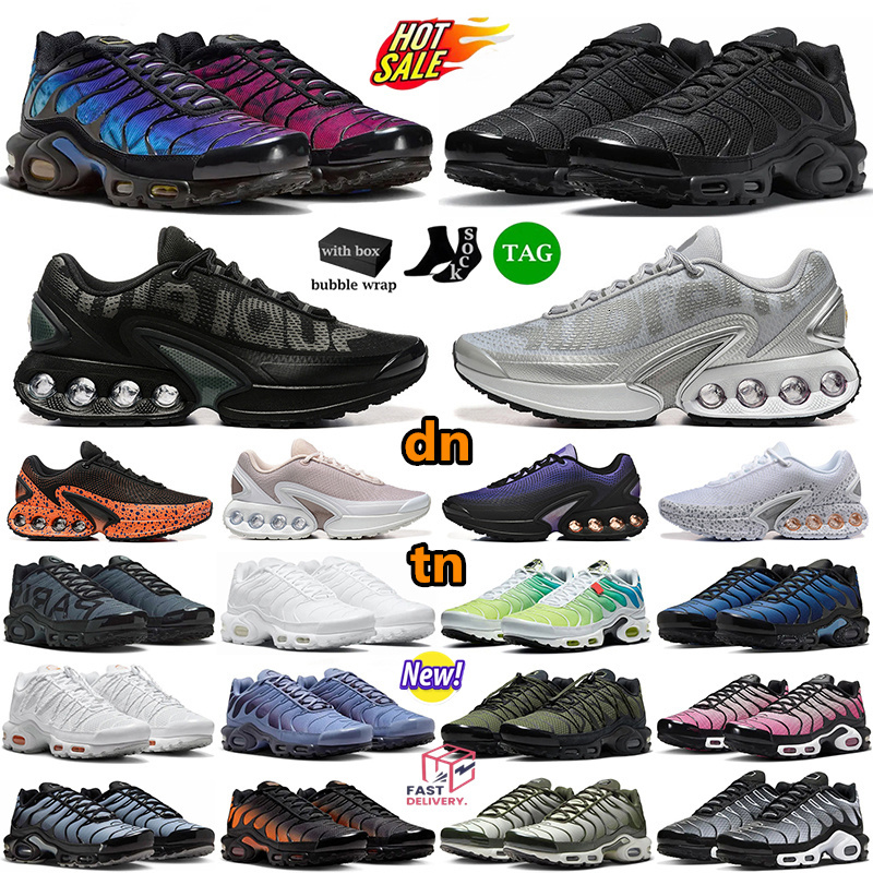 Men Women Tn plus Running Shoes Luxury Thick Bottom Dns Sneakers Designer Triple Black White Blue Pink Bright Green Man Tns Trainers Walking Sports Sn