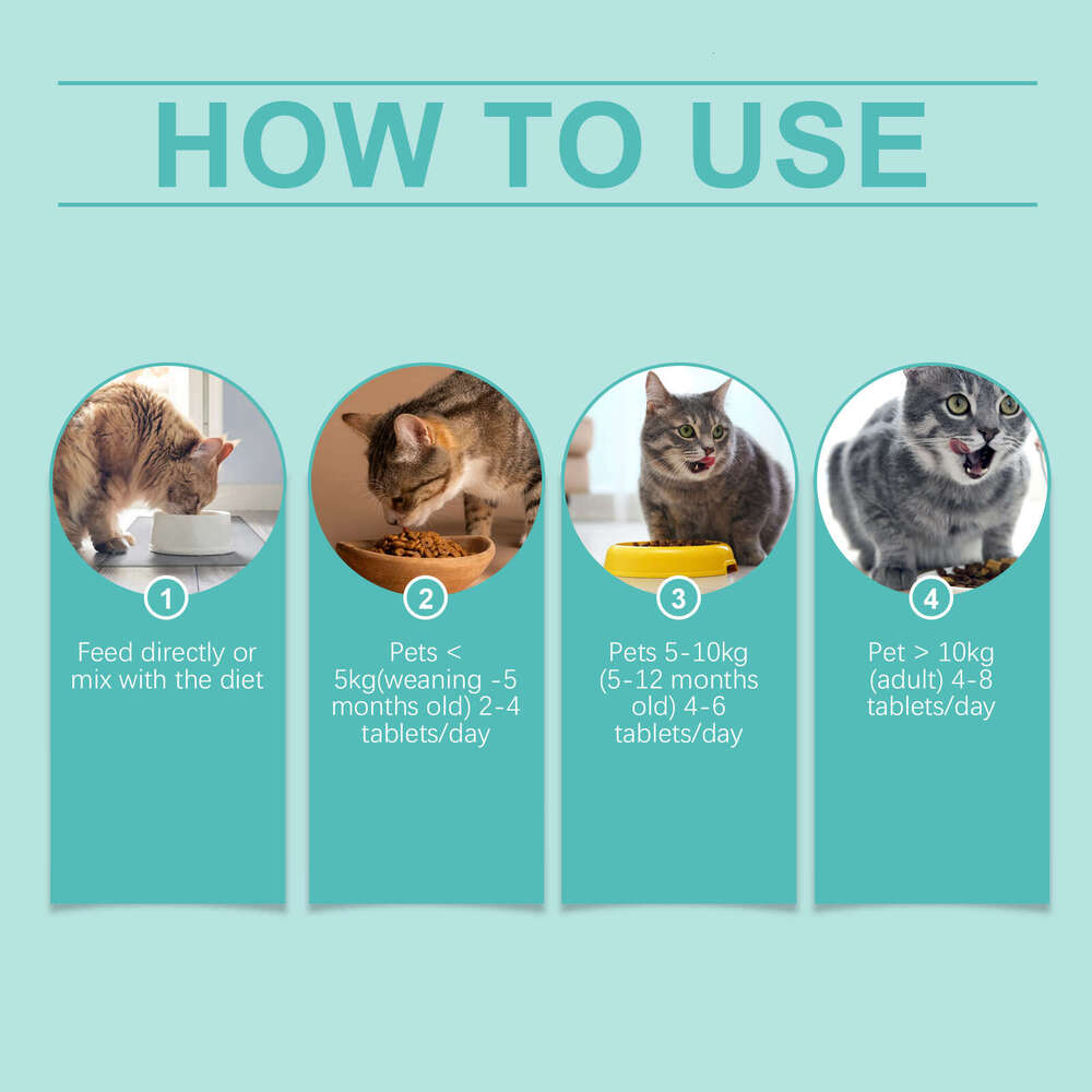 Yegbong Cat Probiotic Tablets Improve Gut Health Balance Digestion Absorption Pet Nutritional Supplement S260203