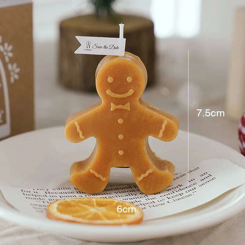 1PC Gingerbread Man Christmas Scented Candle Aromatherapy Creative Festive Atmosphere Decoration Small Ornaments S260204