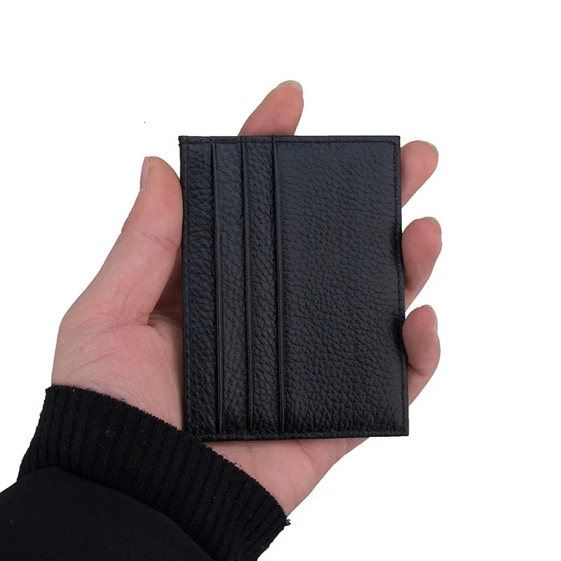Fashion Small Genuine Leather Wallet Women Bank Credit Card Holder Package Coin Pocket Bag CardHolder Men ID Card Case 260202 - view 4