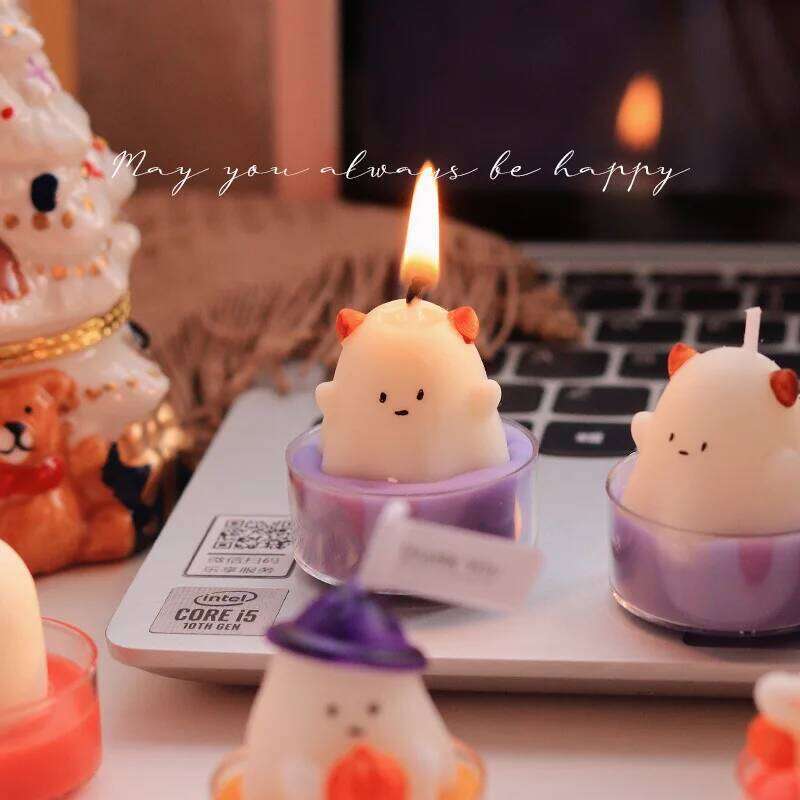 4pcs Halloween Little Ghost Limited Edition Aromatherapy Tea Wax for Girlfriends Candles Box Souvenir Birthday Gift Girls S260204
