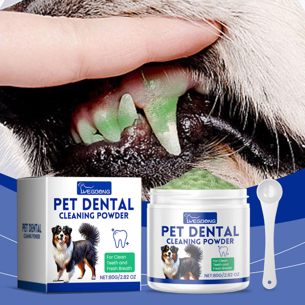 Yegbong Dog Dental Powder Gentle Cleaning of Tartar and Stains Fresh Breath S260203