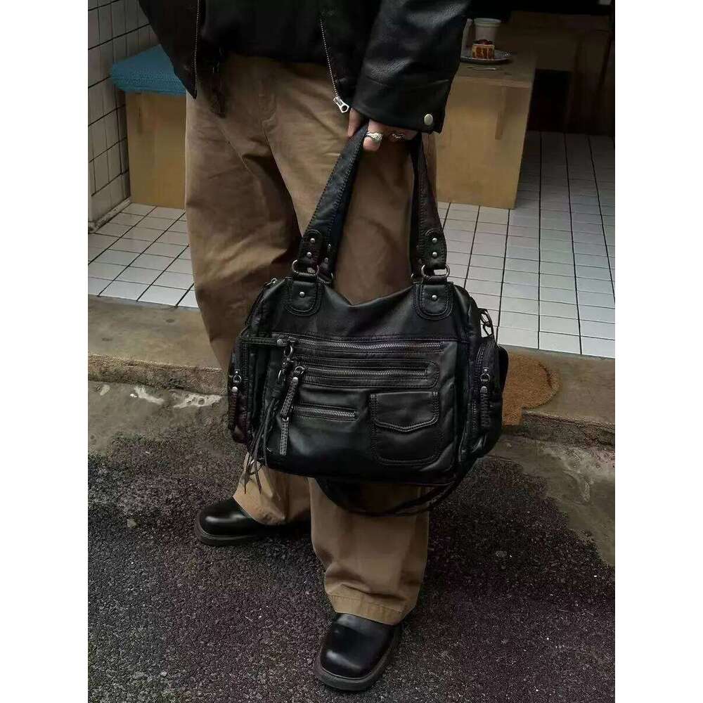 JIAERDI Vintage Black Shoulder Purse Women High Street Pocket Chic Y2k Handbag Female Harajuku Casual Crossbody Bags 2025 C260204