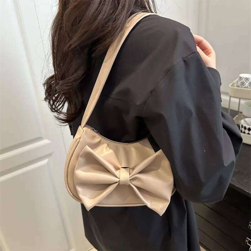 Bow Crossbody New Casual Versatile Beautiful Fashion Women One Shoulder Bag Mobile Phone Coin Purse Pu Leather Handbag 2025 C260204