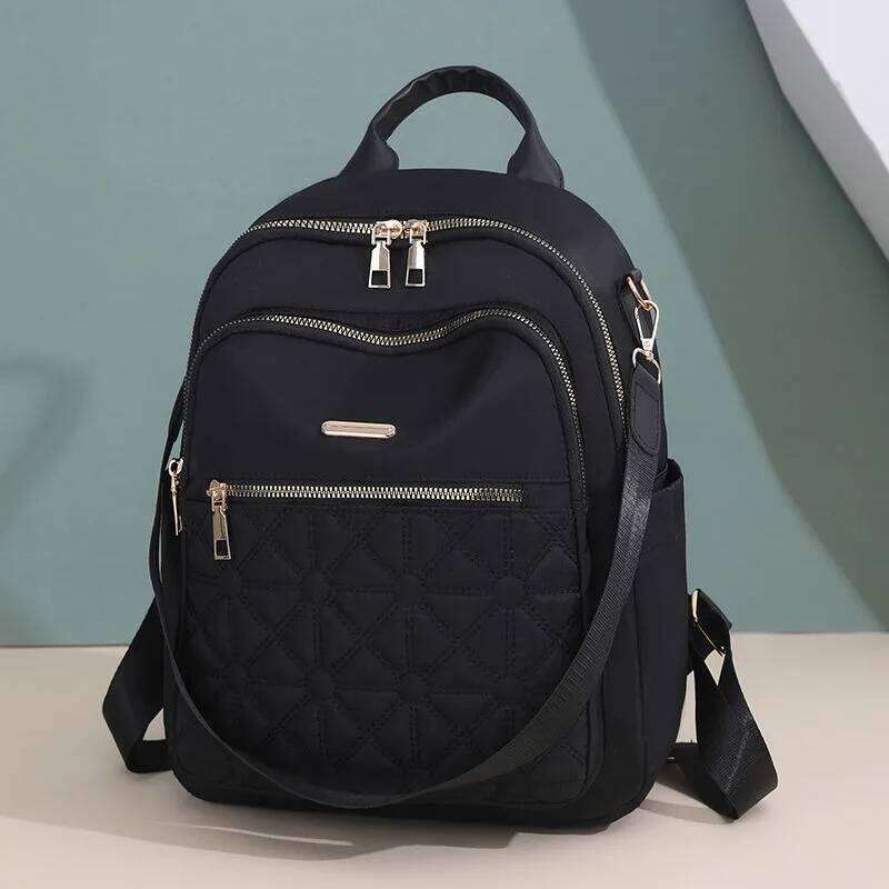 Women 2025 New Fashion Light Luxuyr Design Solid Versatile Basic Backpack Casual Trend Travel Nylon Ladies Bag Z260204