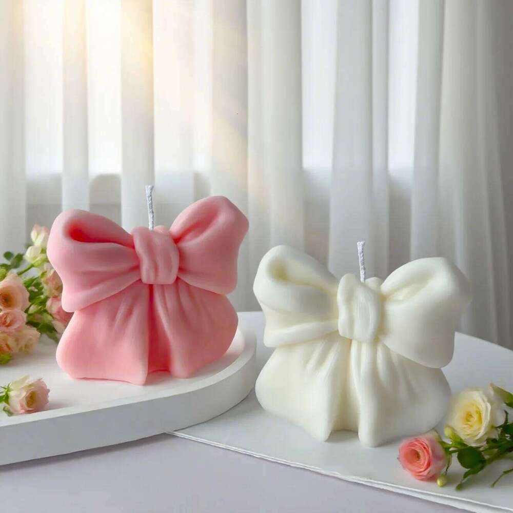 Bowknot Silicone Mold DIY Candle Wax Crystal Epoxy Plaster Craft Home Decor Gift Wedding Favors Decorations S260204