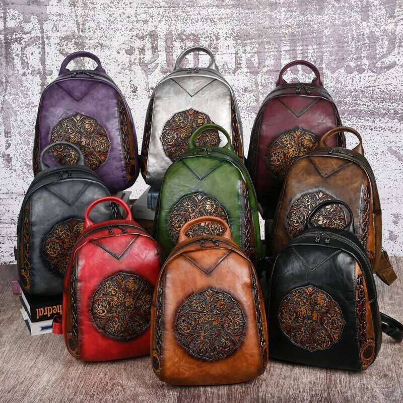 MOTAORA 2025 New Women's Backpack For Women Leather Bag Vintage Embossed Feminina Backpacks Ladies Travel Bags Handmade 9 Colors Z260202