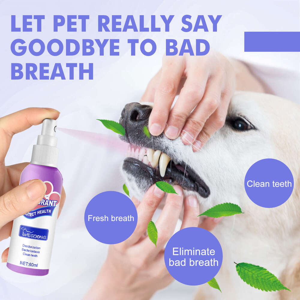 Yegbong Dog Bad Pet Oral Cleaning Cat Deodorization Odor Removal Fresh Breath Spray S260203