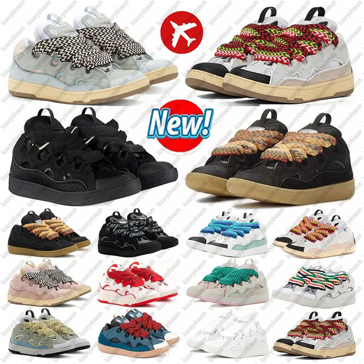 Fashion lavens Curb Leather Sneakers Designer Casual Dress Shoes Mens Womens Denim black bronze Pink wheat navy Platform Rubber Sole Trainers With Box size35-45