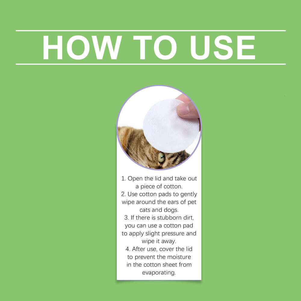 Yegbong Cat and Dog Cotton Pads Soothing Pet Canal Discomfort Cleaning Ear Dirt S260203