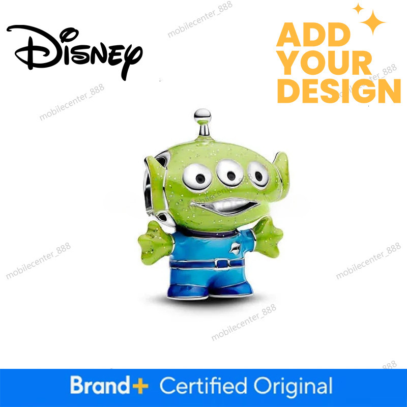 Disney New 925 Sterling Silver Pixar Toy Story Alien Charm Fits Bracelets Necklace For Woman Luxury DIY Jewelry Making Gift H251011 - view 3
