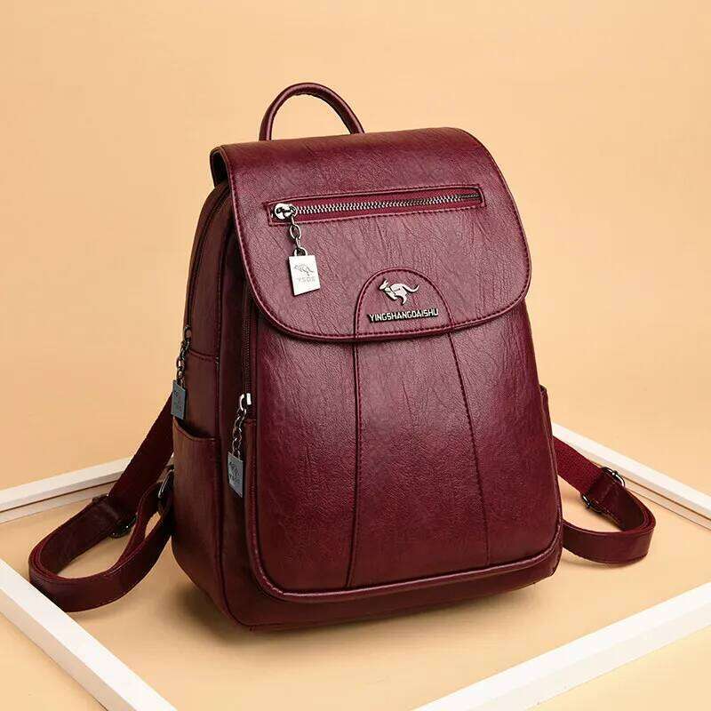 Hot Sell Women Soft Leather Backpacks Vintage Female Shoulder Sac a Dos Casual Travel Ladies Bagpack Mochilas School Bags Z260202