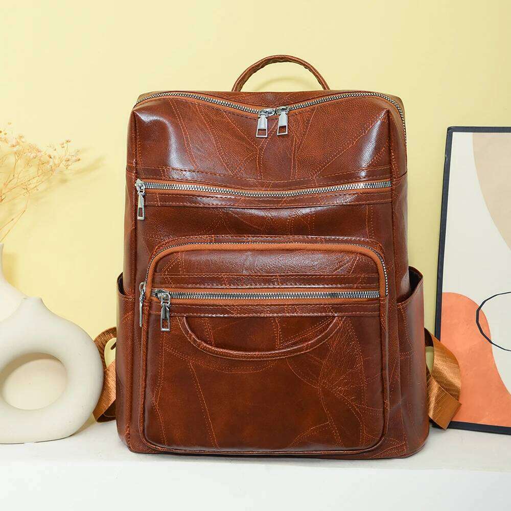 Multifunction Women Soft PU Leather Backpack Large Capacity School Bags for Girls New Fashion Female Bagpack Mochila Z260202