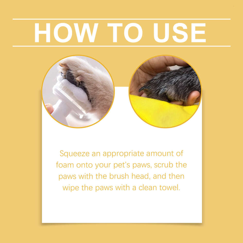 Yegbong Paw Foam Cleaner Pet Cleaning Care Moisturizing Nourishing for Cats and Dogs Paws S260203