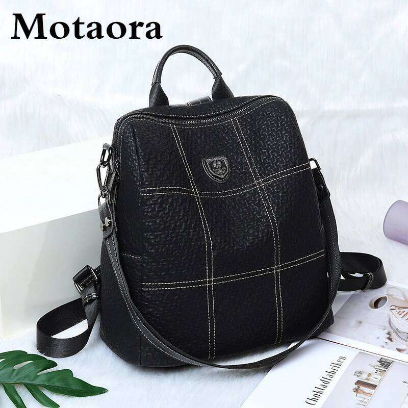MOTAORA Women's High Quality Leather Backpack Ladies Large Capacity Anti-theft Shoulder For Women Female Travel Bag Z260204