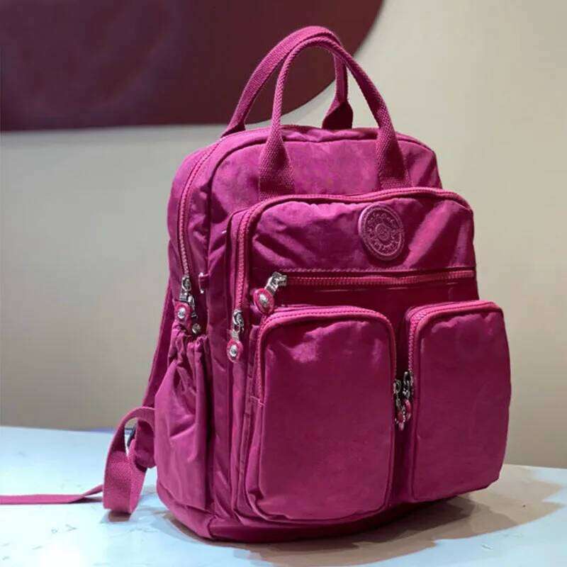 Classic Casual Korean High Quality Waterproof Women Backpack Travel Backpacks Schoolbag for Girls Solid Color Bookbag Z260202