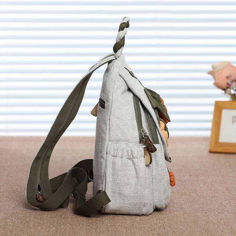 3D Pumpkin Pattern Women Travel High Quality Luxury Linen Female Fashion Prettry Style Girls Daypack Backpack Z260202