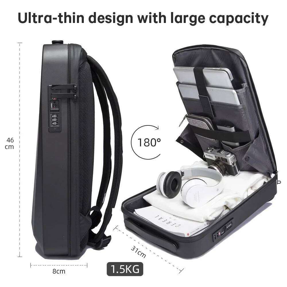 15.6 inch Laptop Expandable Travel Backpack Anti Theft TSA Lock Waterproof With USB Charing Port Schoolbag Z260204