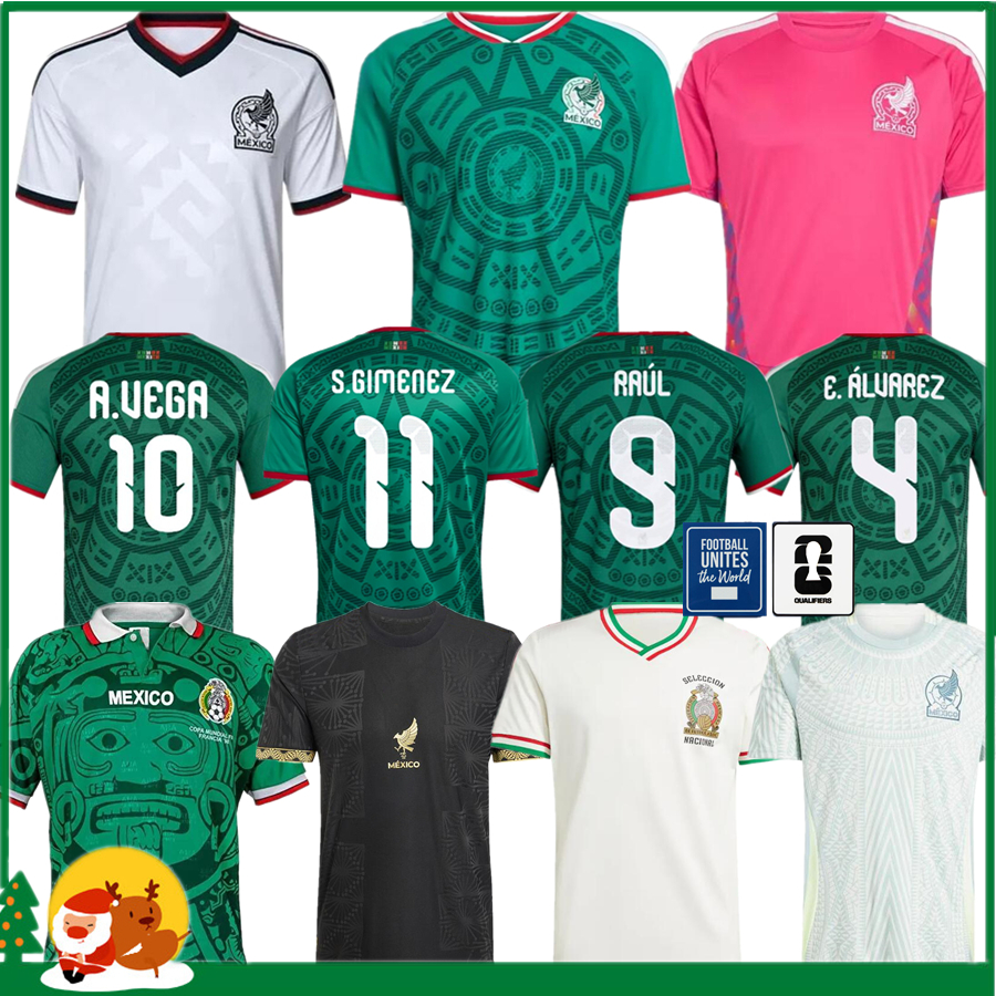 2026 World Cup Mexico soccer jersey RAUL H. LOSANO CHICHARITO G DOS SANTOS S.GIMENEZ 25 26 MEXICAN home away kids kit women Men Goalkeeper sports football shirt