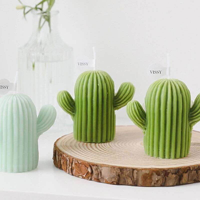 Small Cactus Scented Wax Candles Ornament Home Bedroom Office Wedding Party Decoration for Cre S260204