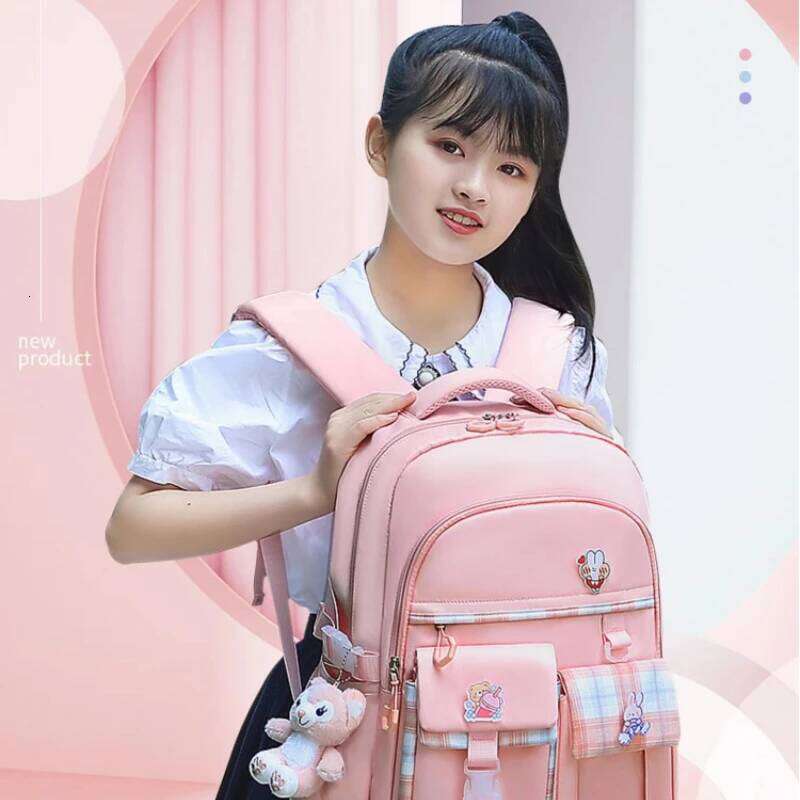 Large Capacity Spine Protection Children's Backpack with Multiple Pockets and Hanging Accessories Outdoor Leisure Bag Z260202