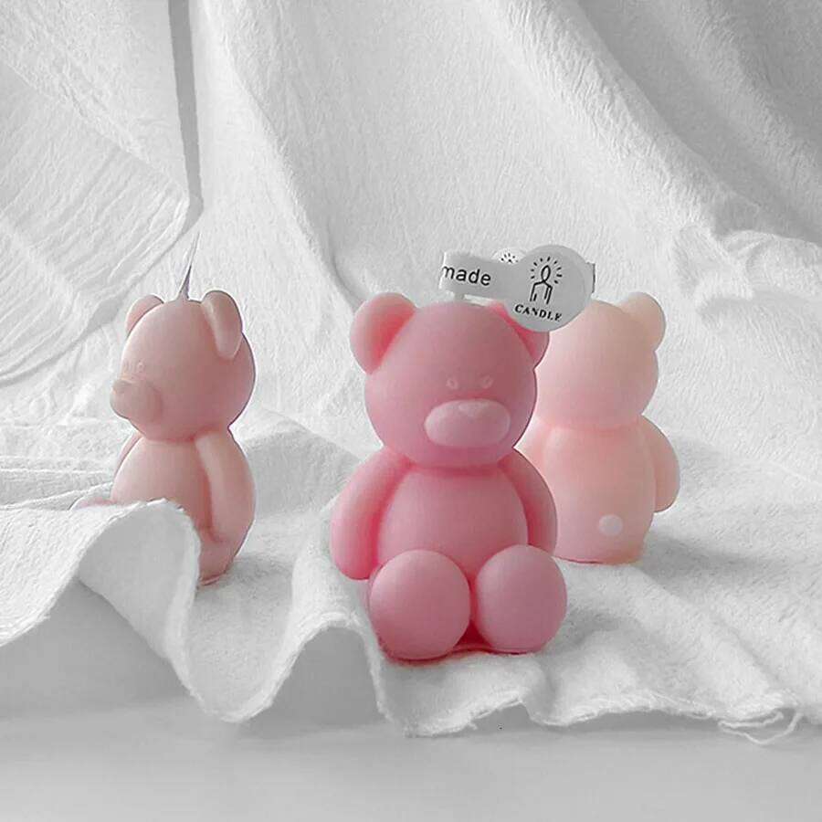 Cute Mini Bear Aromatherapy Cup Creative Home Decoration Birthday Candle Companion Gift S260204