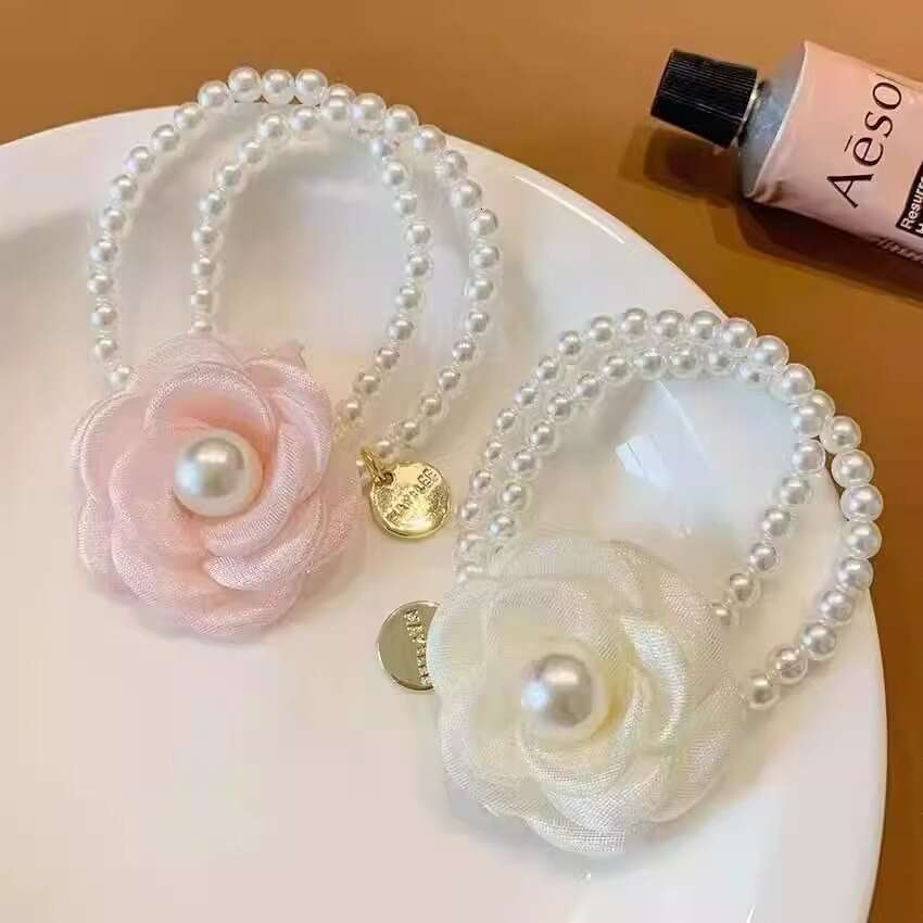 Camellia Ring Bracelet Summer Fresh Pearl Floral Hairband Stylish Multifunctional Bracelet