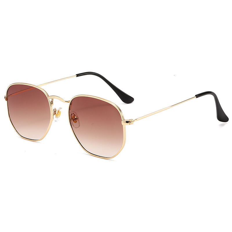 New Style Women, Square Geometric Frame, Fashionable Metal Glasses, Classic Sunglasses for Men, Trendy