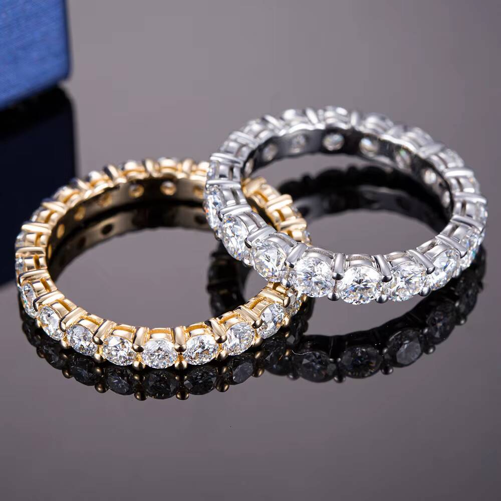 10K 14K 18K Lab Grown Diamond Eternity Ring White Gold Jewelry Lab Grown Diamond Eternity Band