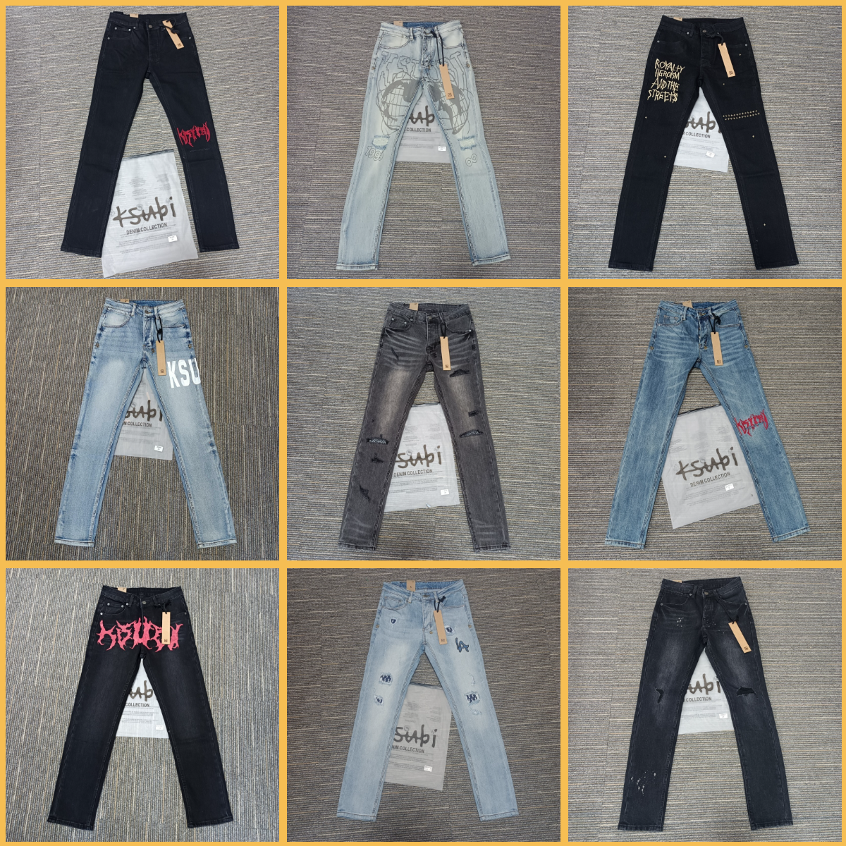 ksubi jeans Designer mens jeans High quality Jeans Ripped Fashion wash ripped straight leg mens jeans Stacked Skinny jeans Trendy Brand Retro Pants street jeans