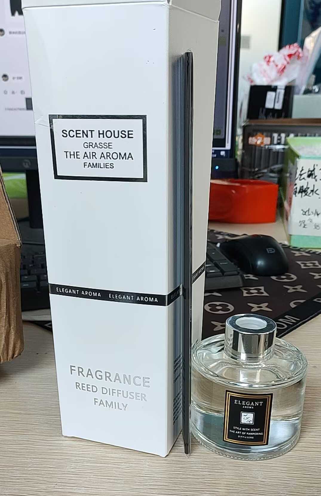 120ML Reed Diffusers Set with 5pcs Aroma Fiber Sticks Glass BottleLime basil citrus/NeroliNo Fire Aromatherapy Oil Sets X250203